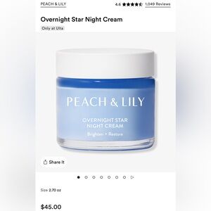 Peach & Lily Blue Overnight Star Night Cream